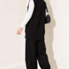 Zip-up Vest and French Terry Two-Piece Set Black - Afbeelding 3
