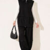 Zip-up Vest and French Terry Two-Piece Set Black - Afbeelding 4