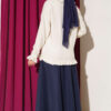 Ruffled Button-Detail Knit Cardigan Beige – Bild 3