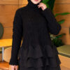 Ruffle-Detail Knit Two-Piece Set Black - immagine 2