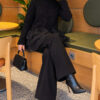 Ruffle-Detail Knit Two-Piece Set Black - immagine 3