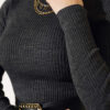 Ribbed Turtleneck Knit Sweater Anthracite - Imagen 4
