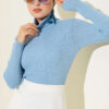 Ribbed Turtleneck Knit Sweater Bisque - Imagen 6