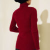 Ribbed Turtleneck Knit Sweater Burgundy - Imagen 3
