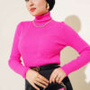 Ribbed Turtleneck Knit Sweater Bisque - Imagen 11