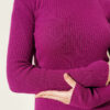 Ribbed Turtleneck Knit Sweater Plum - Afbeelding 4