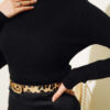 Ribbed Turtleneck Knit Sweater Black - Afbeelding 4