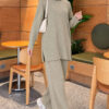 Ribbed Knit Two-Piece Set with Side Slit Hem Hazel - Afbeelding 3