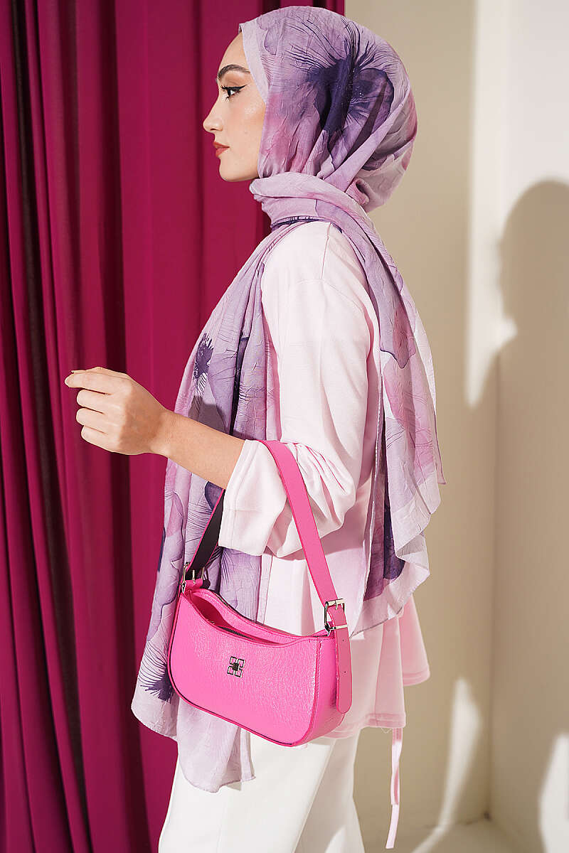 Flowers Bambu French Terry Shawl Lilac – Bild 3