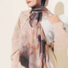 Flowers Bambu French Terry Shawl Beige - Image 2