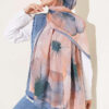 Flowers Bambu French Terry Shawl Indigo - Afbeelding 2