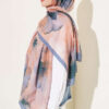 Flowers Bambu French Terry Shawl Indigo - Afbeelding 3