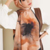 Flowers Bambu French Terry Shawl Black