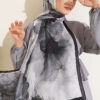 Flowers Bambu French Terry Shawl Black - Imagen 5