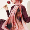 Flowers Bambu French Terry Shawl Onion Skin