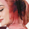 Flowers Bambu French Terry Shawl Onion Skin - Afbeelding 4