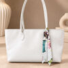 Square-shaped handbag with scarf detail White