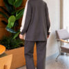 Hooded French Terry Jogger Two-Piece Set Smoke - Imagen 3