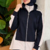 ⁦Hooded French Terry Jogger Two-Piece Set Navy Blue⁩ - الصورة ⁦2⁩