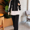 Hooded French Terry Jogger Two-Piece Set Black