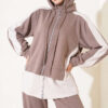 Hooded French Terry Jogger Two-Piece Set Mink – Bild 2