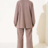 Hooded French Terry Jogger Two-Piece Set Mink – Bild 4