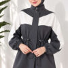 Cord-Trimmed Striped Two-Piece Set Smoke - Afbeelding 3
