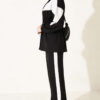 Cord-Trimmed Striped Two-Piece Set Black – Bild 4