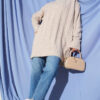 Wide Ribbed Knit Soft Tunic Beige – Bild 2
