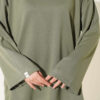 Loose-Sleeve Loungewear Tunic Khaki – Image 4