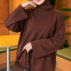 Loose-Sleeve Loungewear Tunic Brown
