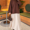 Loose-Sleeve Loungewear Tunic Brown - Afbeelding 2