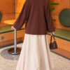 Loose-Sleeve Loungewear Tunic Brown - Afbeelding 4