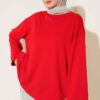 Loose-Sleeve Loungewear Tunic Red