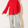 Loose-Sleeve Loungewear Tunic Red – Image 2