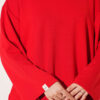 Loose-Sleeve Loungewear Tunic Red – Image 4