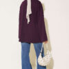 Loose-Sleeve Loungewear Tunic Plum - immagine 3