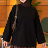 Loose-Sleeve Loungewear Tunic Black
