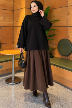 Alternative view of Loose-Sleeve Loungewear Tunic Black