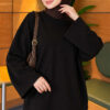 Loose-Sleeve Loungewear Tunic Black – Image 3
