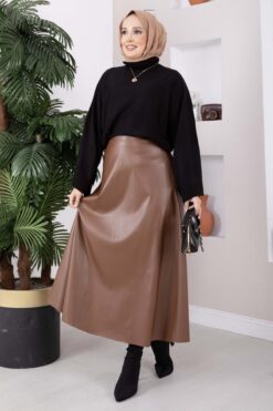 Alternative view of Wide-Sleeve Short Crop Knit Sweater Black