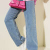 Wide-Leg Palazzo Denim Pants Blue