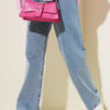 ⁦Wide-Leg Palazzo Denim Pants Blue⁩ - الصورة ⁦2⁩