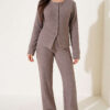 Wide-Leg Blouse and Basic Two-Piece Set Mink – Bild 3