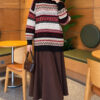 Geometric Patterned Knit Sweater Black – Bild 2