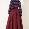 Hidden Button Horizontal Striped Tunic Navy Blue – Bild 4