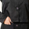 Two-Piece Set with Chest Pocket and Hem Edge Black - Image 4