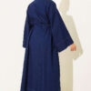 Long Coat with Gold Accessories Blue – Bild 3