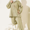 Gold Button Detailing Crewneck Two-Piece Set Hazel
