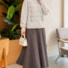 Gold Button Detailed Knit Cardigan Grey - Afbeelding 2